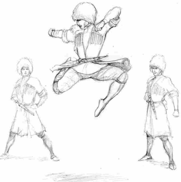 Нарисовать лезгинку