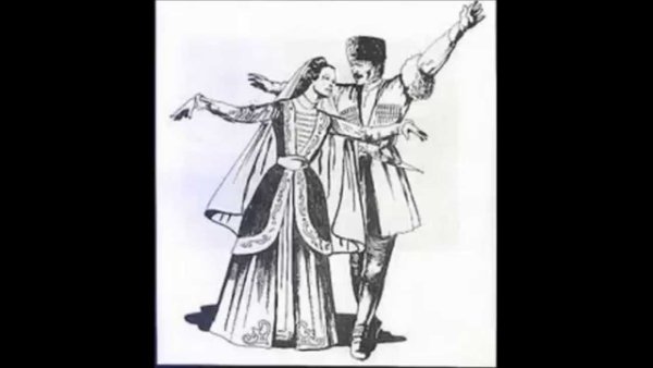 Адыгейский танец рисунок