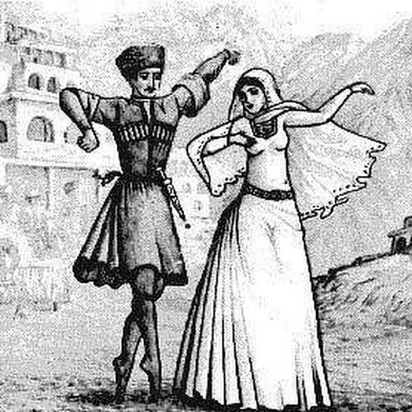 Кавказские танцы раскраски