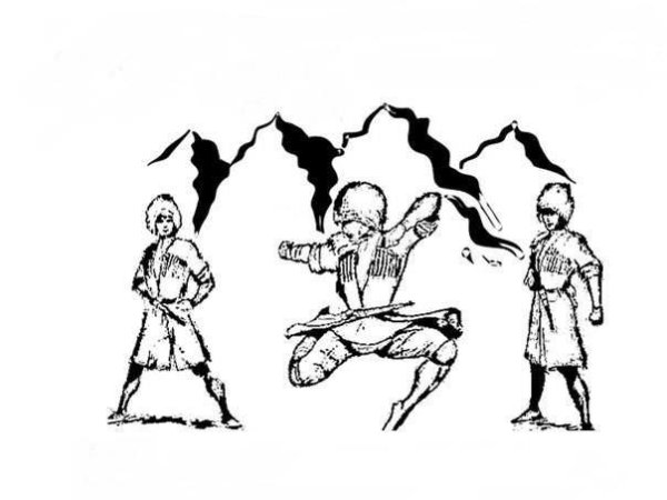 Кавказские танцы раскраски