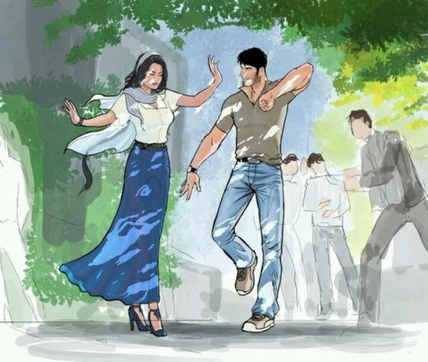 Кавказские танцы рисунок