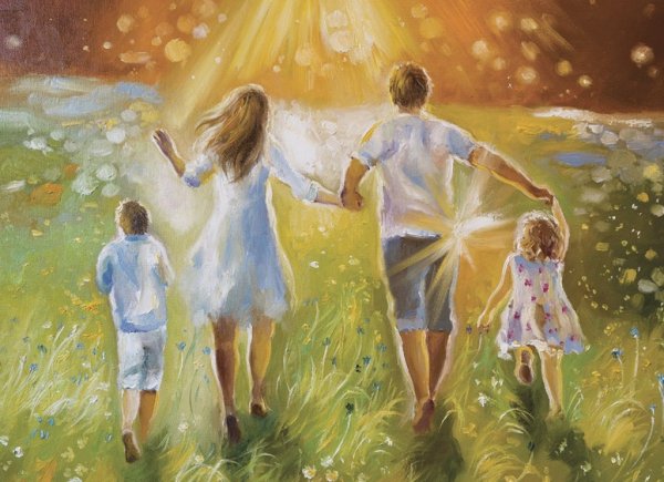 Счастливая семья рисунок