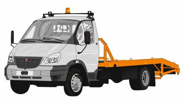 Эвакуатор контурный рисунок