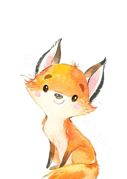 Милые мультяшные лисята