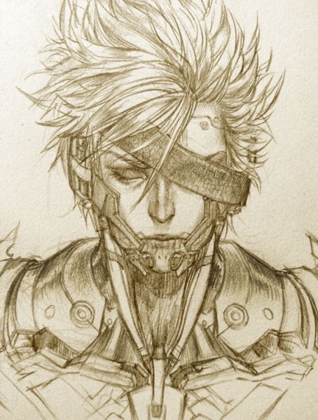Нарисованный Райден Metal Gear Rising