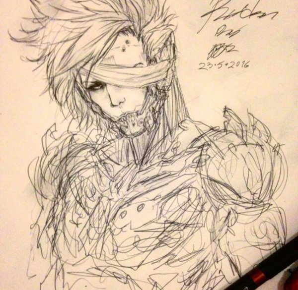 Raiden Metal Gear скетч