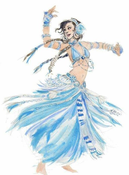 Раскраска восточные танцы