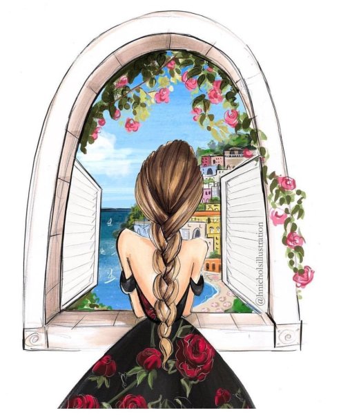 Рисунки для срисовки девушки без лица