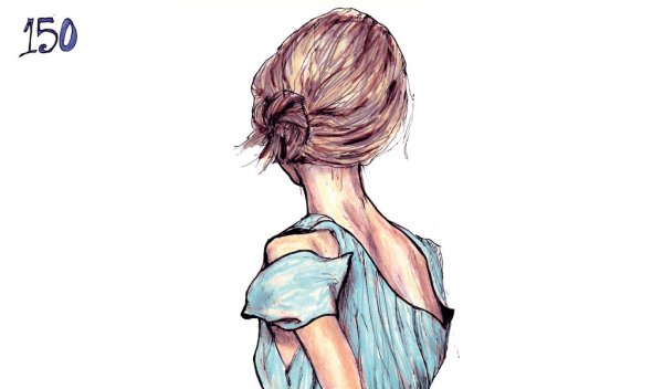 Аниме девушка со спины