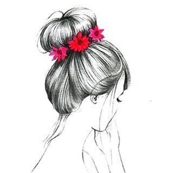 Рисунки для срисовки девушки со спины