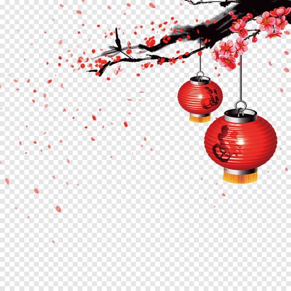 Японские фонарики на прозрачном фоне