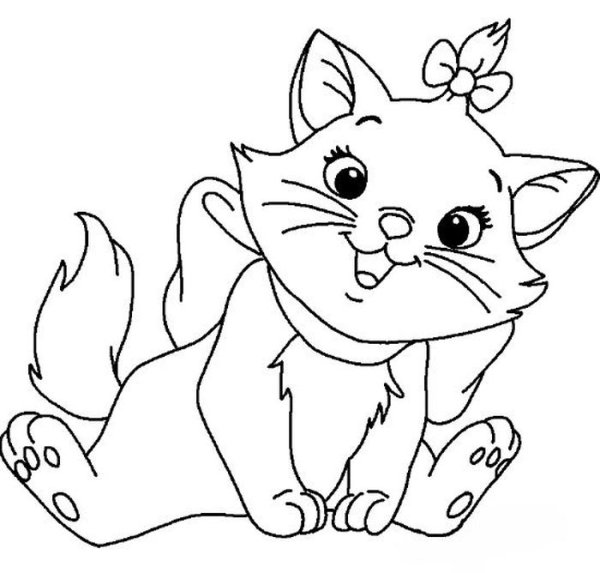 Кошечка Мари раскраска