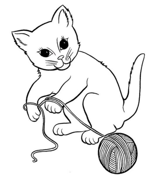 Кошки. Раскраска