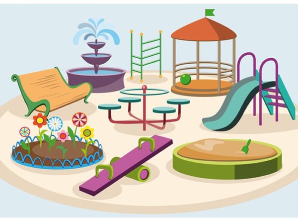 Детская площадка рисунок