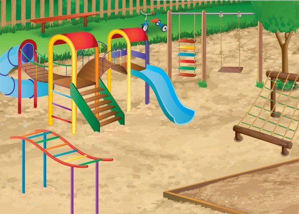 Детская площадка вектор