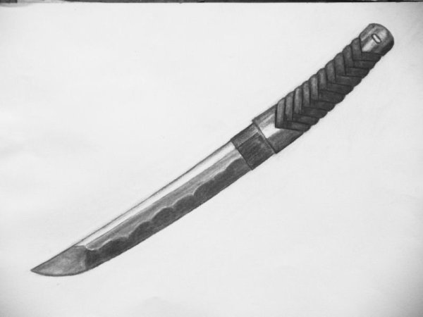 Нож танто рисунок