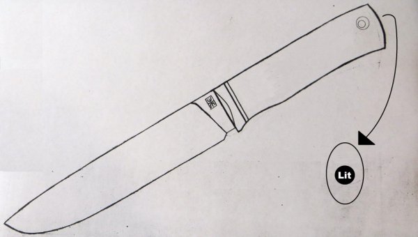 Чертёж ножа танто из стандофф 2