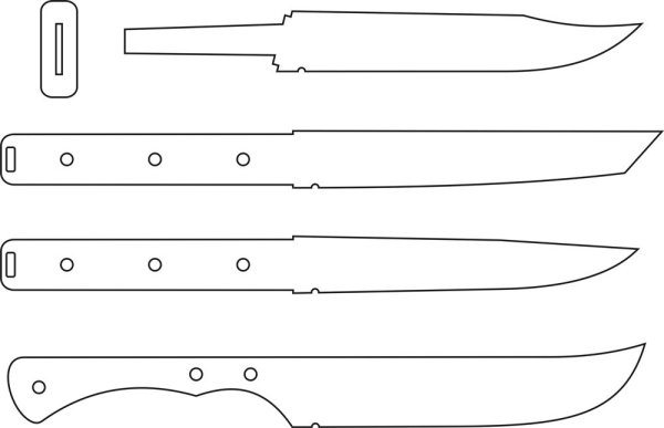 Вакидзаси меч чертеж