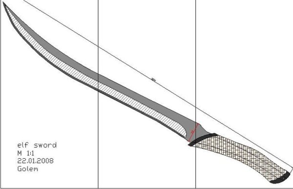 Нож всадной монтаж чертеж