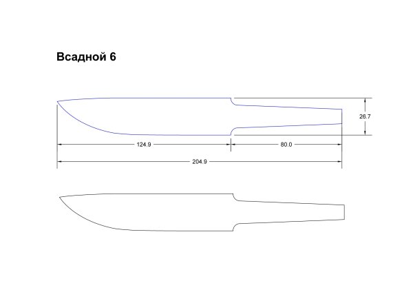 Японский меч танто чертеж
