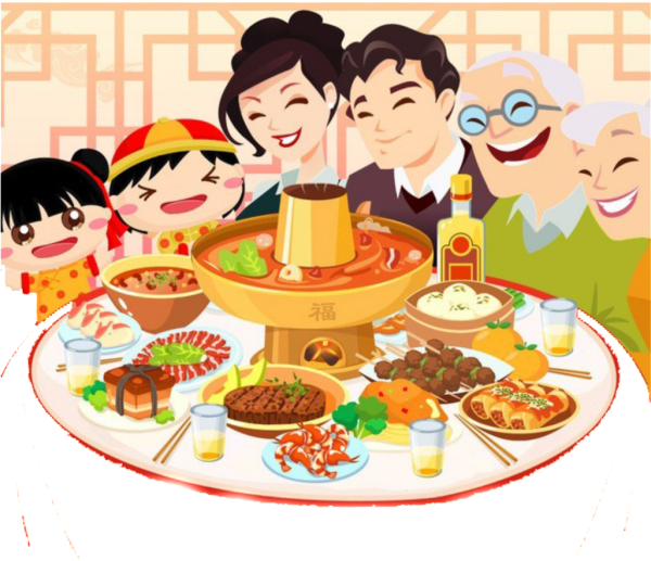 Семья за столом вектор