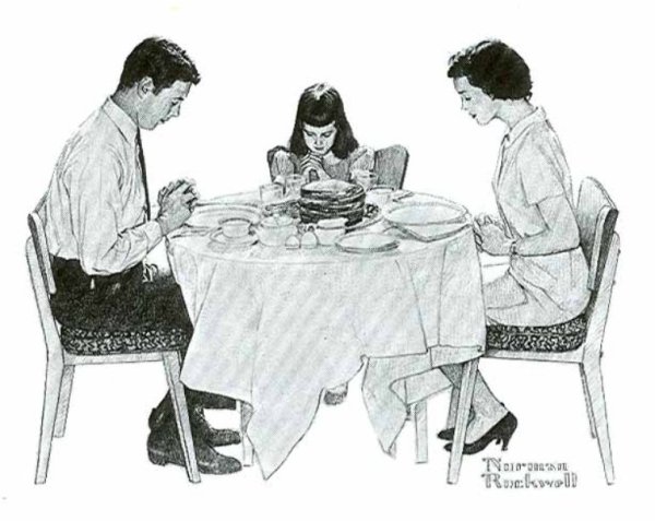 Человек за столом рисунок