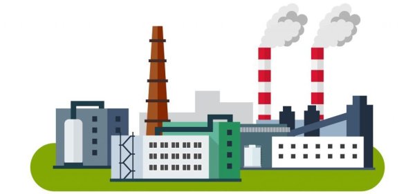 Электростанция силуэт