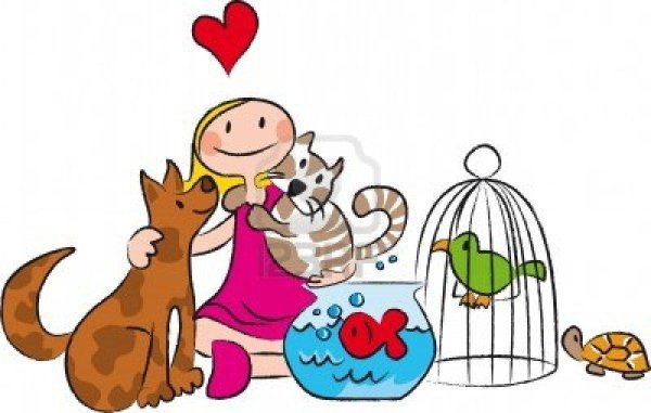 Любовь к животным рисунок