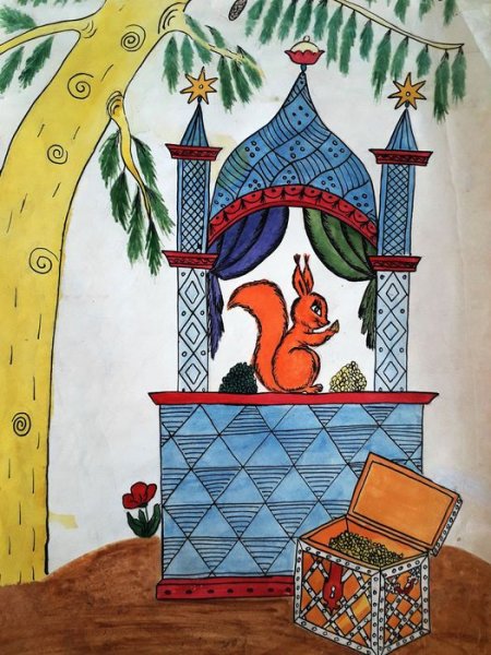 Пушкин сказка о царе Салтане белка