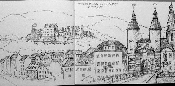 Немецкий город рисунок