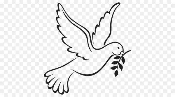 Голубь мира трафарет