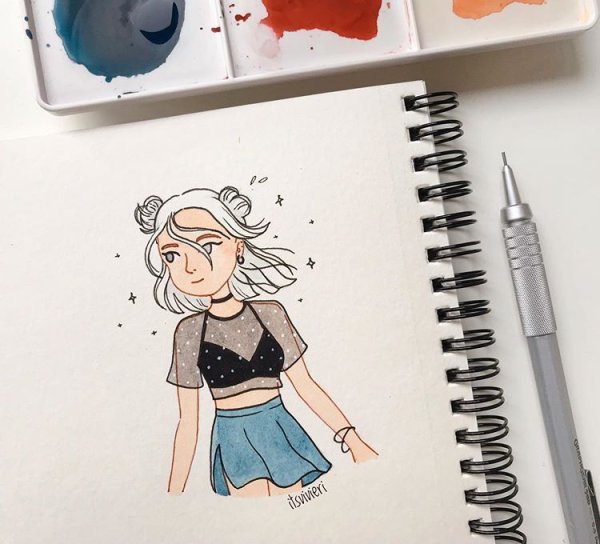 Срисовки для скетчбука Vivie