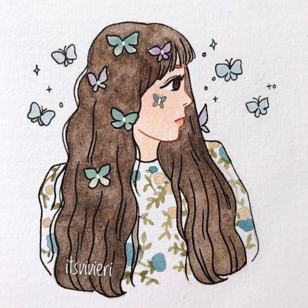 Рисунки в стиле itsvivieri грусть