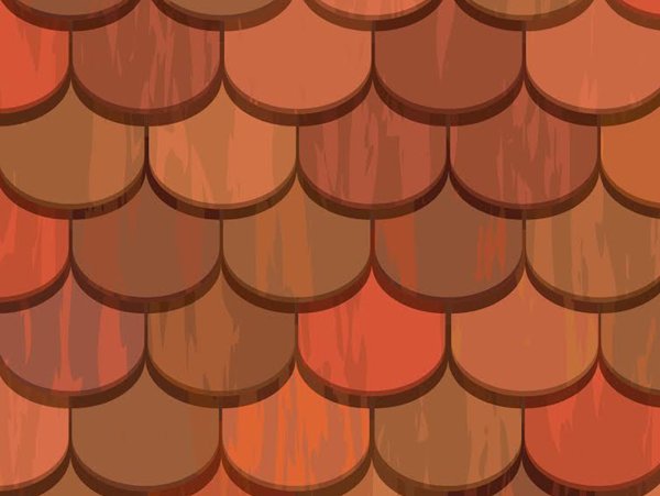 Мультяшная крыша из черепицы