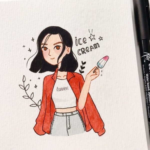 Itsvivieri рисунки фломастерами