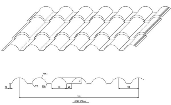 Раскраска черепица крыши