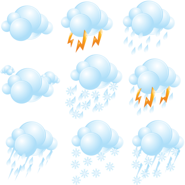 Погодные явления наклейки