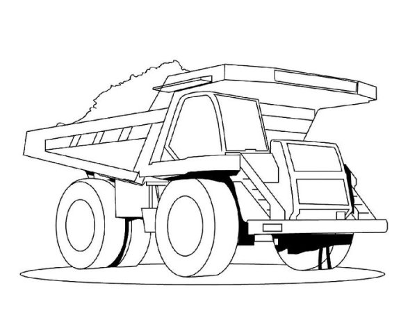 Карьерный самосвал рисунок БЕЛАЗ