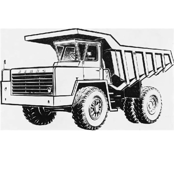 БЕЛАЗ раскраска