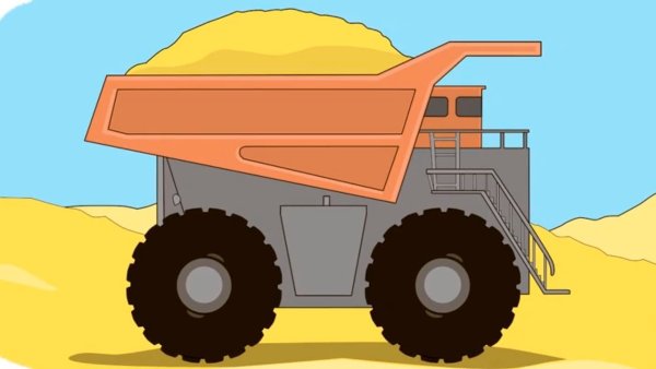 Как нарисовать БЕЛАЗ 75710