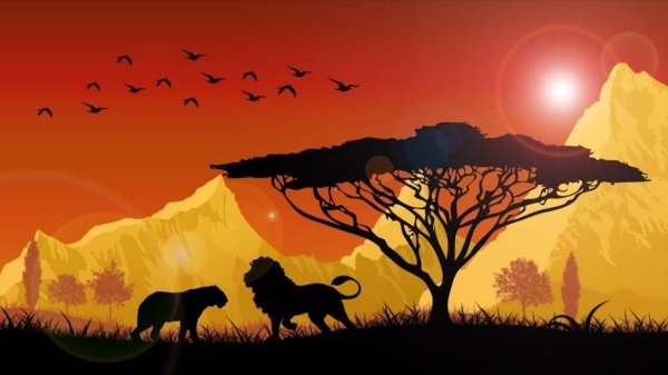 Король Лев мультфильм Саванна