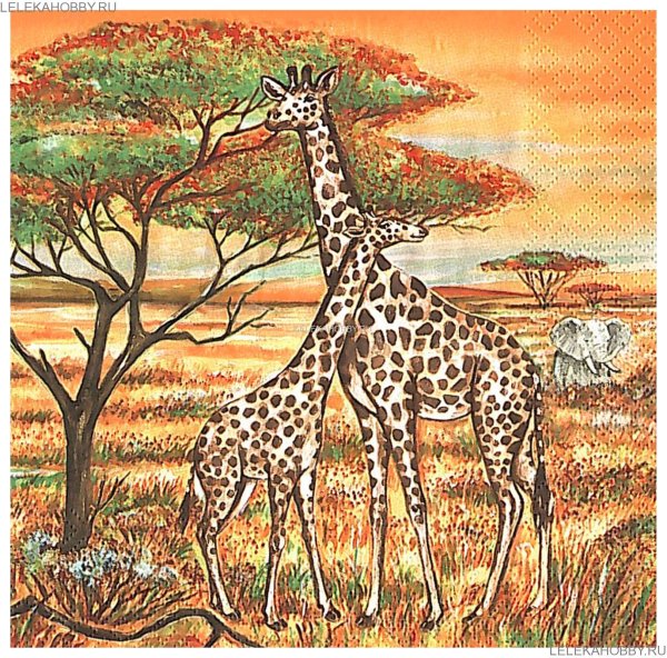 Африканский пейзаж рисунки