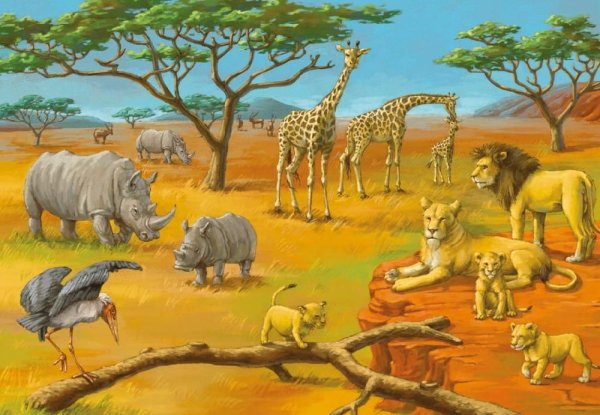 Животные Африки для детей