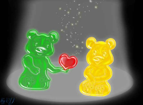 Рисование мармеладных мишек