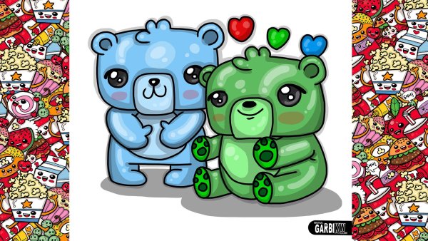 Мармеладный мишка рисунок