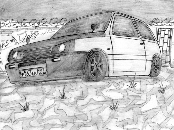 Нарисовать машину Ока