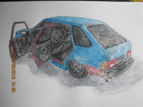 Раскраска Ока машина