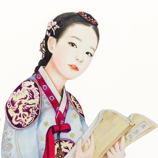 Кореянки ханбок живопись