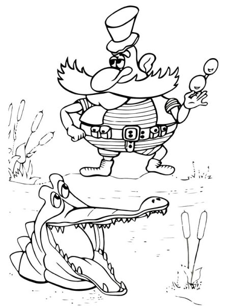 Раскраска Бармалей Чуковского