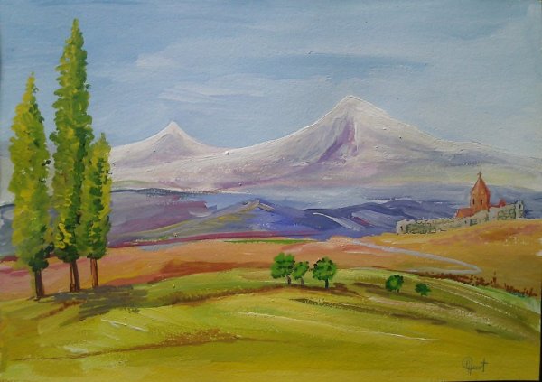 Картина карандаш армянка